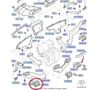 Transit Kalorifer Izgarası Yan Sol Otosan 2006-2013