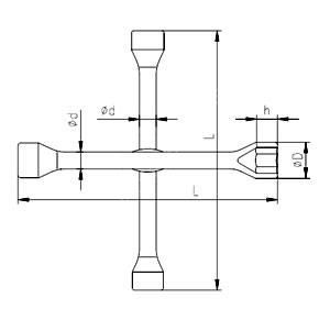 Bijon Anahtarı Dörtlü İstavroz Tip 17mm/19mm/21mm/22mm