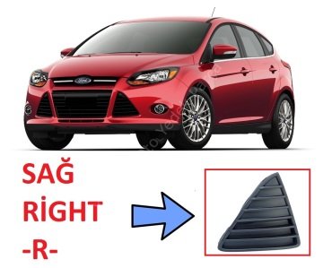 Focus Ön Tampon Panjuru Üçgen Siyah 2011-2014 Sağ