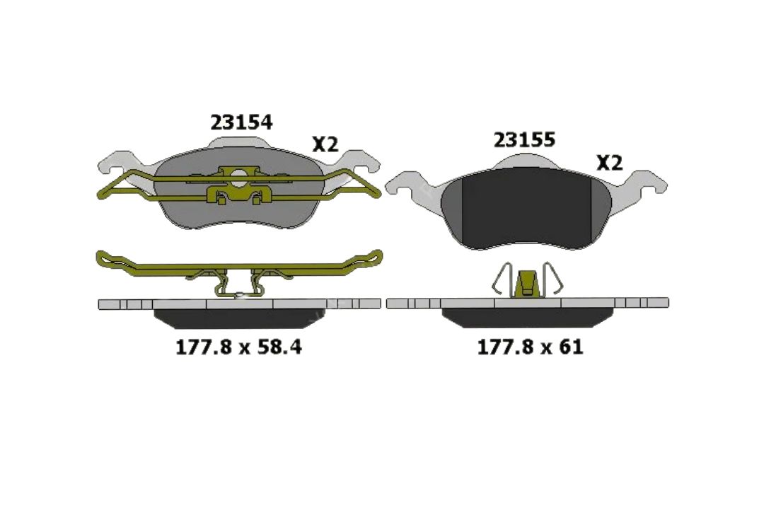 Ford Focus Ön Disk Fren Balata 1998-2005