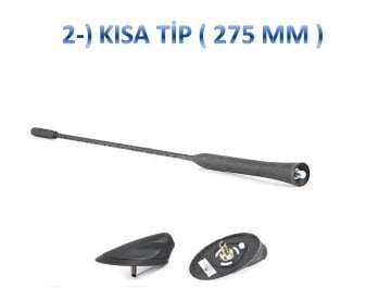 Ford Fiesta Tavan Anten Ve Gövde Takımı Uzun Kısa 2012-2017 KISA