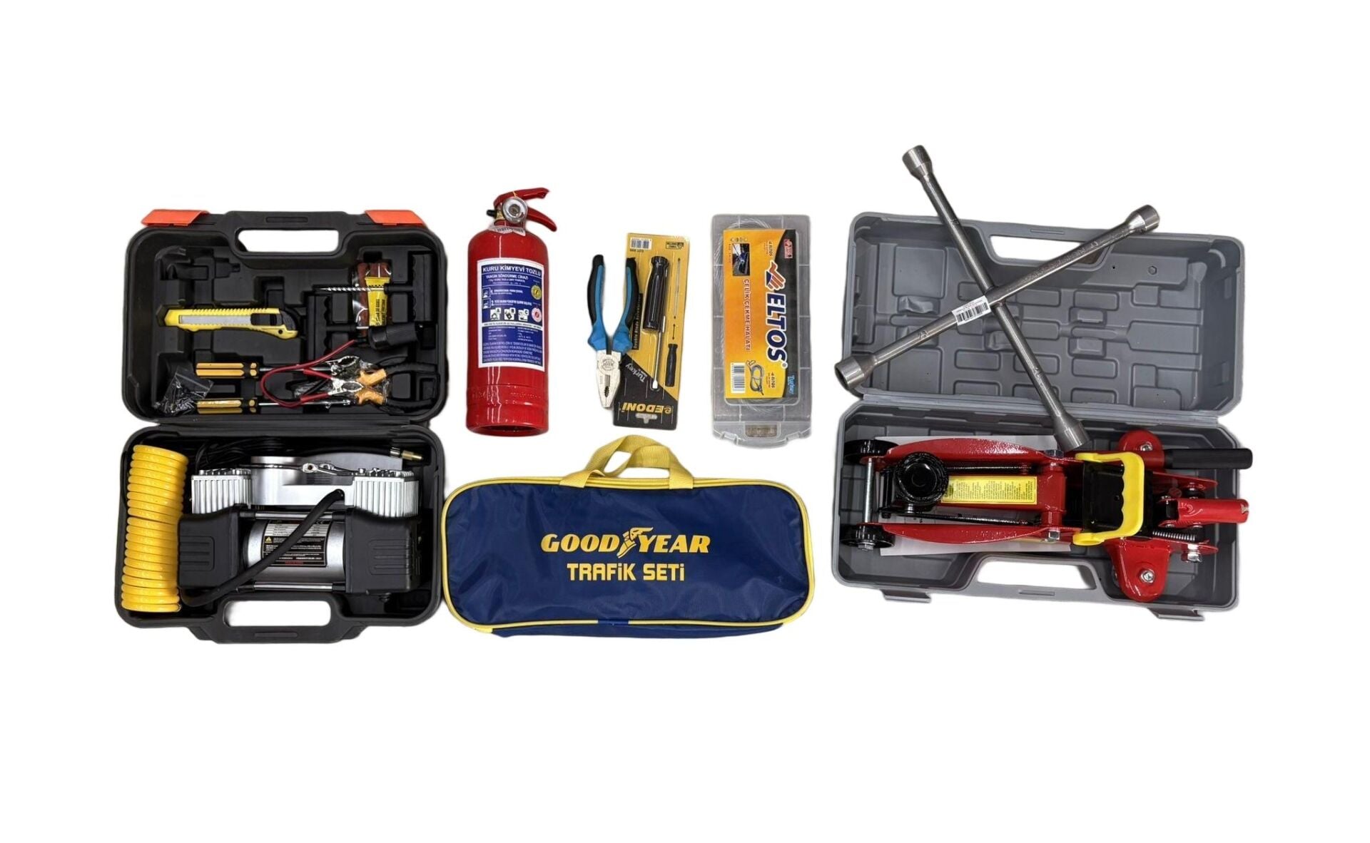 Oto İlk Yardım Tamir ve Kurtarma Seti (Tam Set)