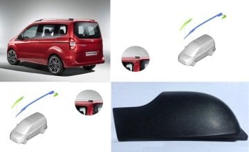 Ford Courıer Tavan Çıta Başlık Plastiği Arka Sol 2014-2023
