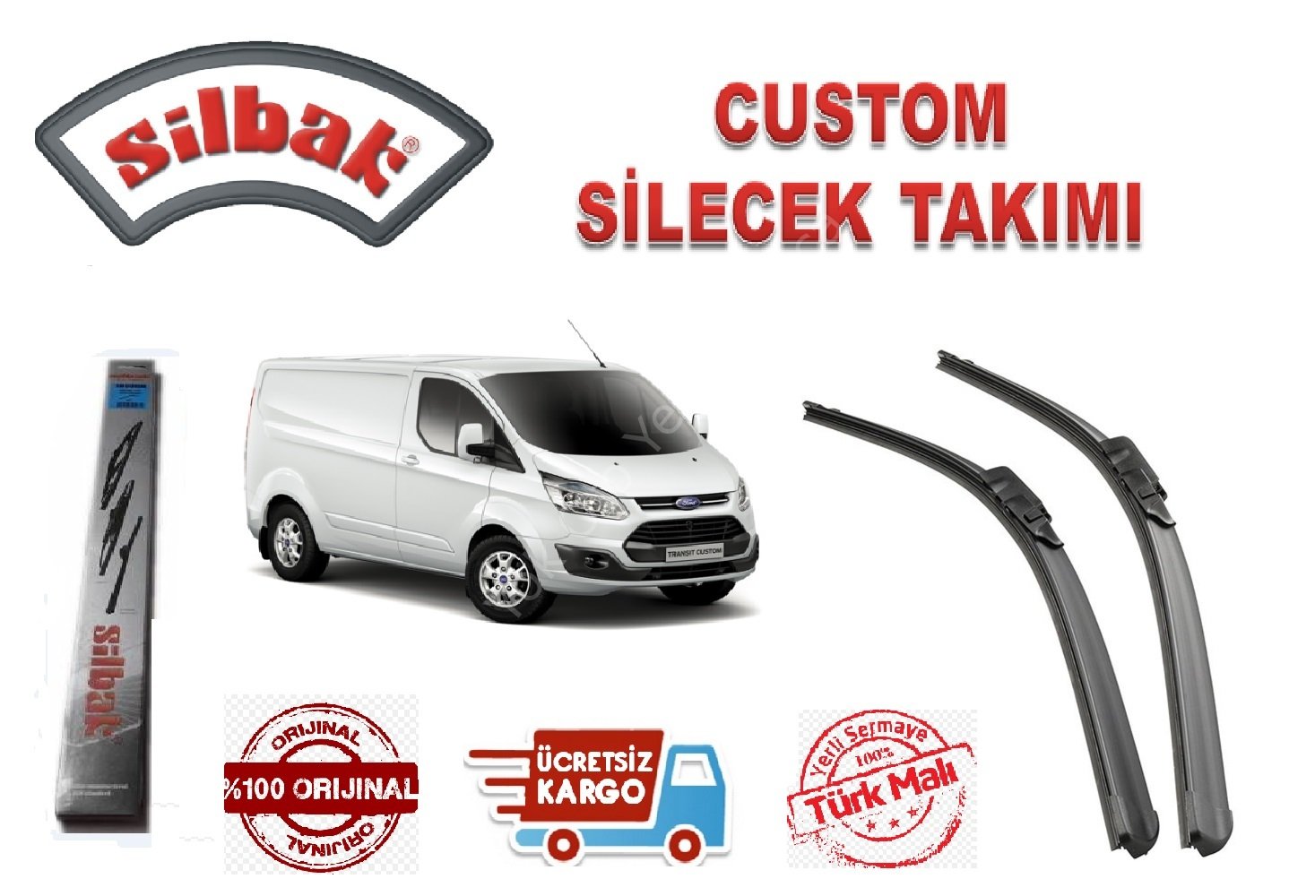 Ford Tourneo Custom Silecek Süpürge Takımı Silbak 2012-2018